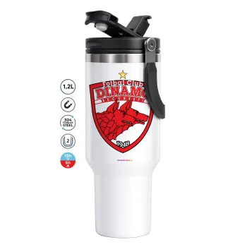 FC Dinamo Bucuresti, Mega Stainless steel Tumbler with lid, double wall 1,2L