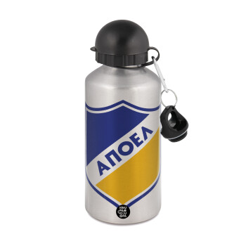 FC ΑΠΟΕΛ Λευκωσίας, Μεταλλικό παγούρι νερού, Ασημένιο, αλουμινίου 500ml