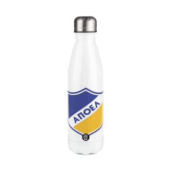 FC ΑΠΟΕΛ Λευκωσίας, Metal mug thermos White (Stainless steel), double wall, 500ml