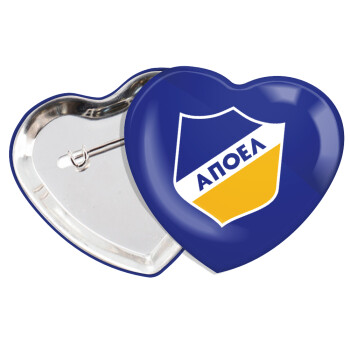 FC ΑΠΟΕΛ Λευκωσίας, Κονκάρδα παραμάνα καρδιά (57x52mm)