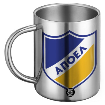 FC ΑΠΟΕΛ Λευκωσίας, Ανοξείδωτη Μεταλλική Κούπα 450ml - Διπλού Τοιχώματος