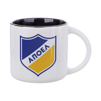 FC ΑΠΟΕΛ Λευκωσίας, Κούπα κεραμική 400ml Λευκή/Μαύρη