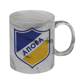 FC ΑΠΟΕΛ Λευκωσίας, Κούπα κεραμική, marble style (μάρμαρο), 330ml
