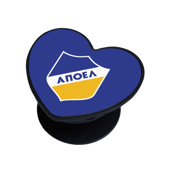FC ΑΠΟΕΛ Λευκωσίας, Phone Holders Stand  καρδιά Μαύρο Βάση Στήριξης Κινητού στο Χέρι