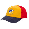 Children's Baseball Cap, 100% Cotton Drill, Yellow/Blue/Red (COTTON, CHILDREN'S, ONE SIZE)