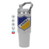 GREY color, 890ml (30oz) stainless Steel Tumbler with Handle