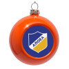 Orange Christmas tree ornament bauble 8cm