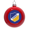 Red Christmas tree ornament bauble 8cm