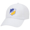 Adult Baseball Cap White 5-panel (POLYESTER, ADULT, UNISEX, ONE SIZE)