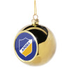 Golden Christmas tree ball ornament 8cm