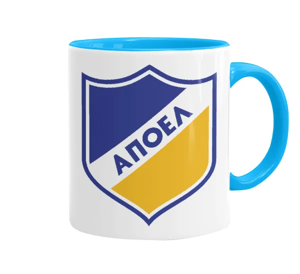 FC ΑΠΟΕΛ Λευκωσίας — Mug colored light blue, ceramic, 330ml