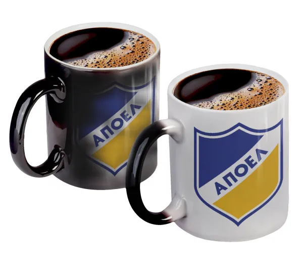 FC ΑΠΟΕΛ Λευκωσίας — Κούπα Μαγική, κεραμική, 330ml που αλλάζει χρώμα με το ζεστό ρόφημα