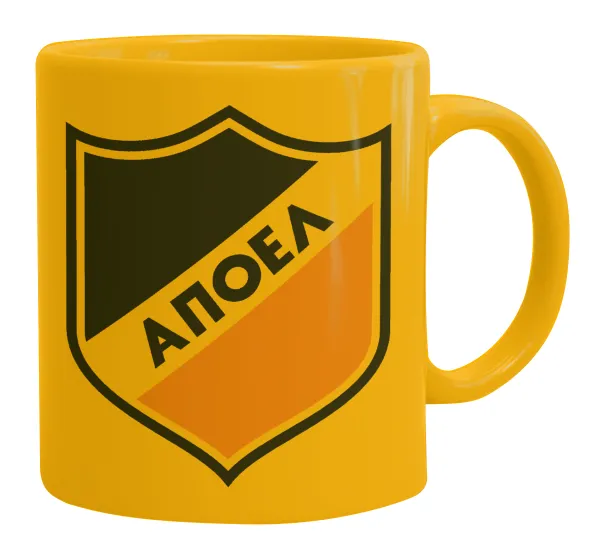 FC ΑΠΟΕΛ Λευκωσίας — Ceramic coffee mug yellow, 330ml