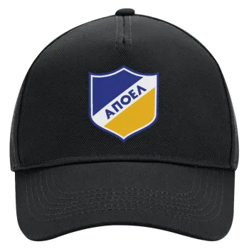 FC ΑΠΟΕΛ Λευκωσίας, Adult Ultimate Hat BLACK, (100% COTTON DRILL, ADULT, UNISEX, ONE SIZE)
