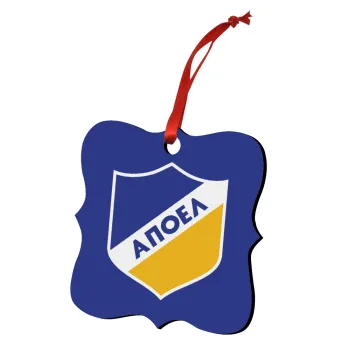 FC ΑΠΟΕΛ Λευκωσίας, Christmas ornament polygon wooden 7.5cm