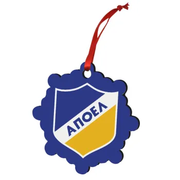 FC ΑΠΟΕΛ Λευκωσίας, Christmas ornament snowflake wooden 7.5cm
