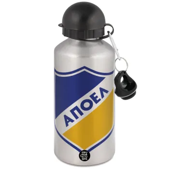 FC ΑΠΟΕΛ Λευκωσίας, Μεταλλικό παγούρι νερού, Ασημένιο, αλουμινίου 500ml