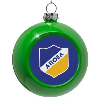 FC ΑΠΟΕΛ Λευκωσίας, Green Christmas tree ornament bauble 8cm