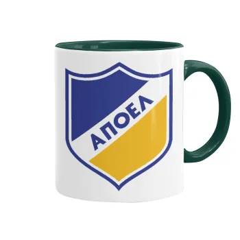 FC ΑΠΟΕΛ Λευκωσίας, Κούπα χρωματιστή πράσινη, κεραμική, 330ml