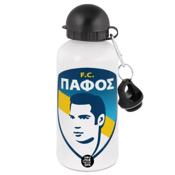 Πάφος FC, Metal water bottle, White, aluminum 500ml