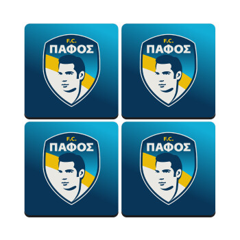Πάφος FC, ΣΕΤ 4 Σουβέρ ξύλινα τετράγωνα (9cm)