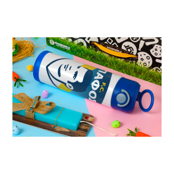 Πάφος FC, Πασχαλινή Λαμπάδα με Παιδικό παγούρι θερμό, ανοξείδωτο, με καλαμάκι ασφαλείας, ΜΠΛΕ (500ml)