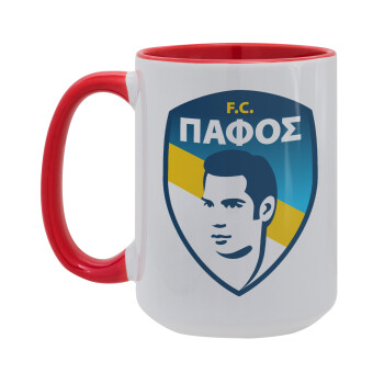 Πάφος FC, Κούπα Mega 15oz, κεραμική Κόκκινη, 450ml