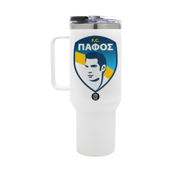 Πάφος FC, Mega Tumbler με καπάκι, διπλού τοιχώματος (θερμό) 1,2L