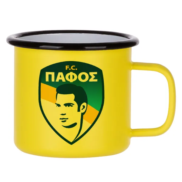 Πάφος FC — Κούπα Μεταλλική εμαγιέ ΜΑΤ Κίτρινη 360ml