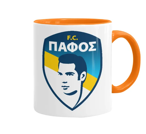Πάφος FC — Mug colored orange, ceramic, 330ml