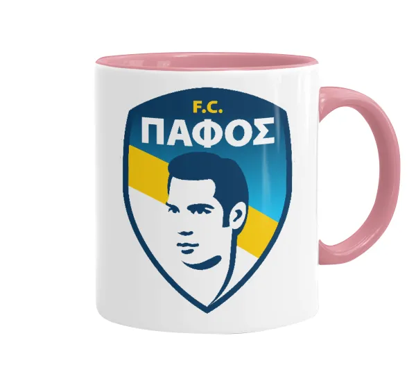 Πάφος FC — Κούπα χρωματιστή ροζ, κεραμική, 330ml