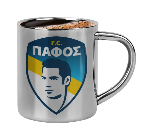 Πάφος FC — Double-wall metal cup for espresso (220ml)