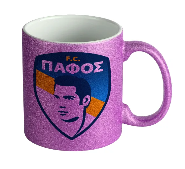 Πάφος FC — Κούπα Μωβ Glitter που γυαλίζει, κεραμική, 330ml