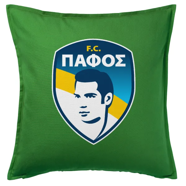 Πάφος FC — Μαξιλάρι καναπέ Πράσινο 100% βαμβάκι, περιέχεται το γέμισμα (50x50cm)