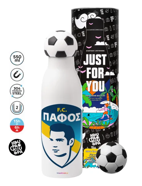 Πάφος FC — Soccer Metal mug thermos, double wall, 550ml