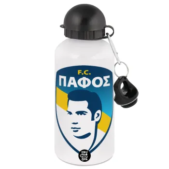 Πάφος FC, Metal water bottle, White, aluminum 500ml