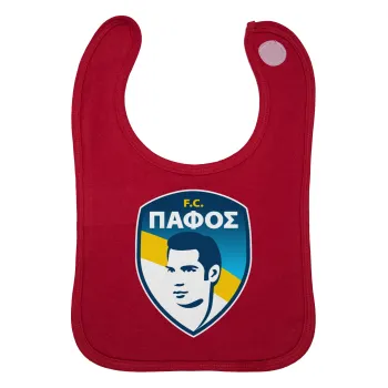 Πάφος FC, Σαλιάρα με Σκρατς Κόκκινη 100% Organic Cotton (0-18 months)