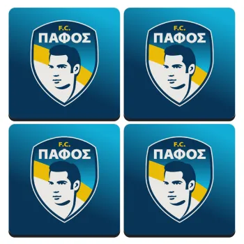 Πάφος FC, ΣΕΤ 4 Σουβέρ ξύλινα τετράγωνα (9cm)