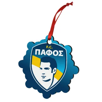 Πάφος FC, Christmas ornament snowflake wooden 7.5cm