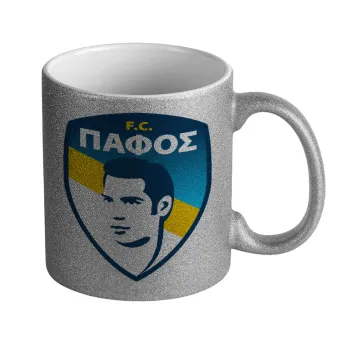 Πάφος FC, Κούπα Ασημένια Glitter που γυαλίζει, κεραμική, 330ml