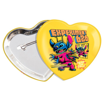 Stitch Experiment 626, Κονκάρδα παραμάνα καρδιά (57x52mm)