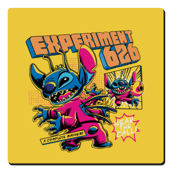 Stitch Experiment 626, Τετράγωνο μαγνητάκι ξύλινο 6x6cm