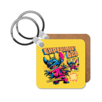 Stitch Experiment 626, Μπρελόκ Ξύλινο τετράγωνο MDF