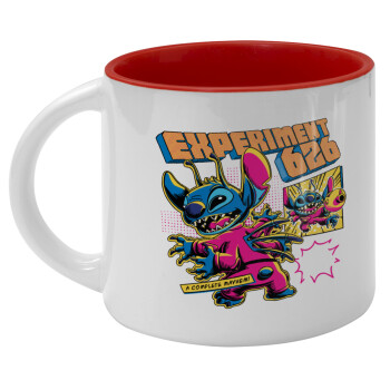 Stitch Experiment 626, Κούπα κεραμική 400ml Λευκή/Κόκκινη