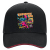 DRILL Adult Ultimate Hat BLACK/RED, (100% COTTON, ADULT, UNISEX, ONE SIZE)