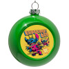 Green Christmas tree ornament bauble 8cm