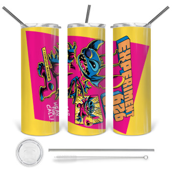 Stitch Experiment 626, Tumbler stainless steel 600ml, with metal straw & cleaning brush