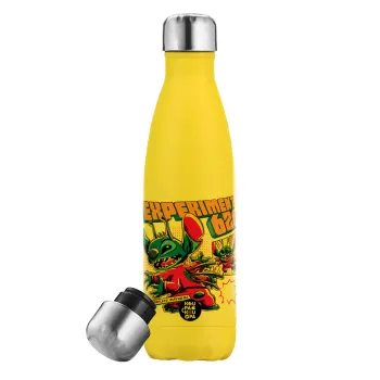 Stitch Experiment 626, Yellow Stainless Steel Metallic Thermos, double-walled, 500ml