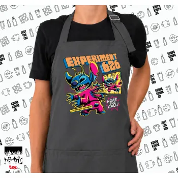Stitch Experiment 626, Ποδιά μακριά Σεφ ολόσωμη με τσέπες GREY (ΕΝΗΛΙΚΩΝ)