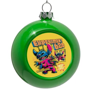 Stitch Experiment 626, Green Christmas tree ornament bauble 8cm